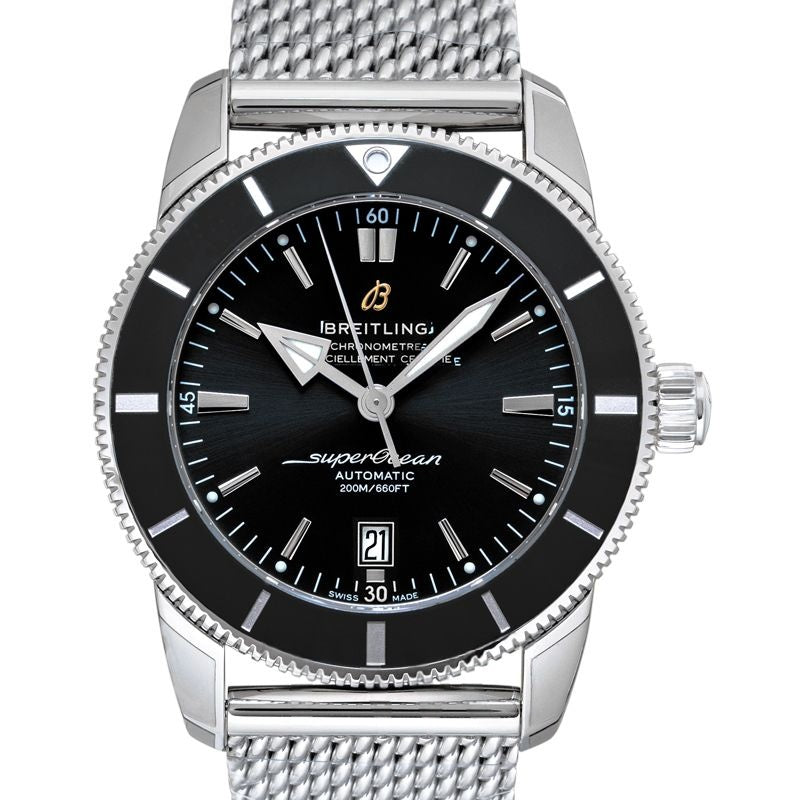 Superocean Heritage 46 mm schwarzes Zifferblatt aus Edelstahl AB2020121B1A1