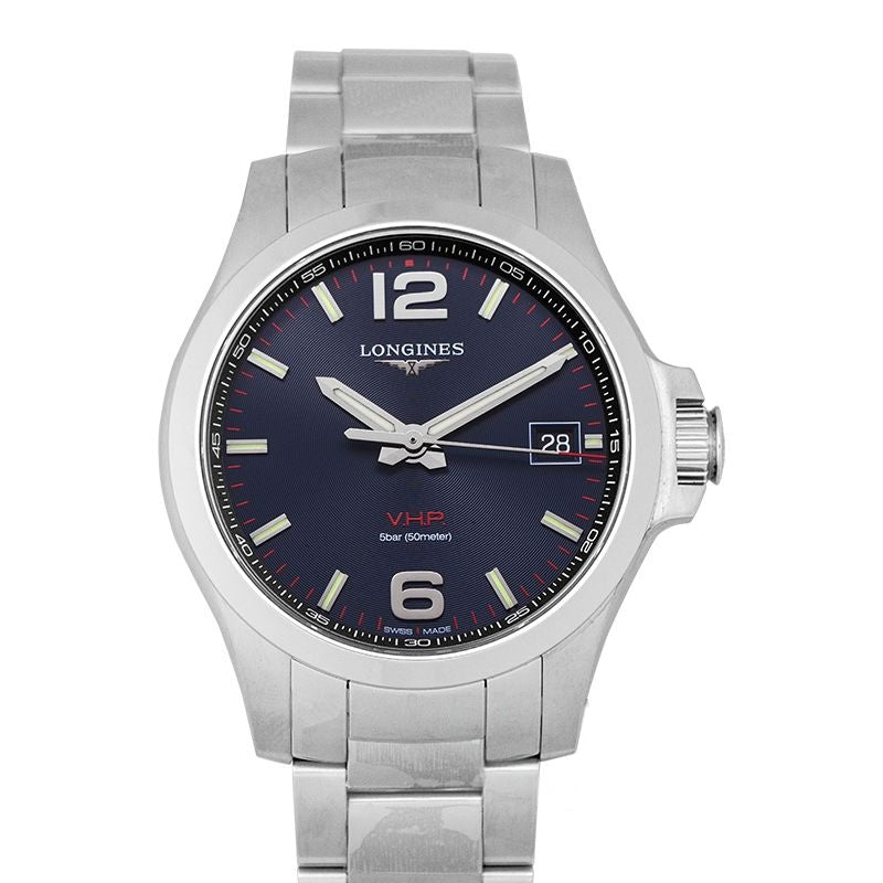 Longines Conquest 41 mm blaues Zifferblatt aus Edelstahl L37164966