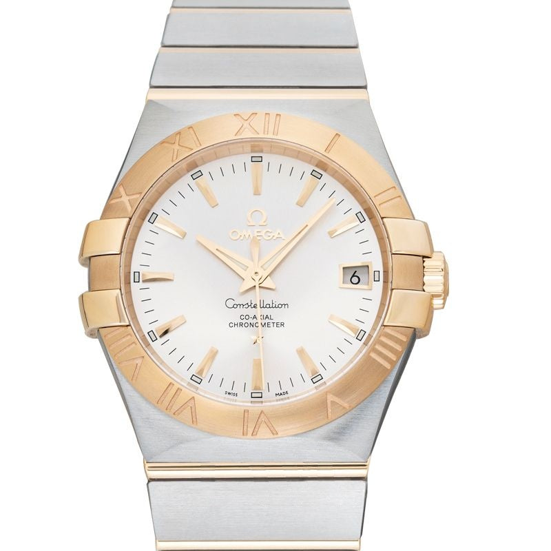 Constellation 35 mm, silbernes Zifferblatt aus Edelstahl, 18 Karat Gelbgold 123.20.35.20.02.002