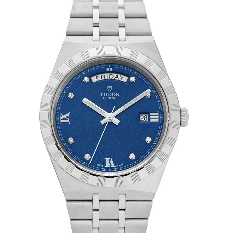 Tudor Royal 41 mm blaues Zifferblatt aus Edelstahl 28600-0006