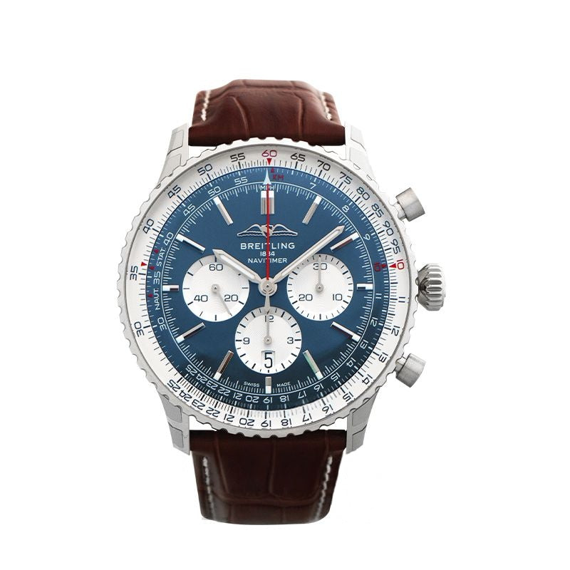 Navitimer 46 mm blaues Zifferblatt aus Edelstahl AB0137211C1P1