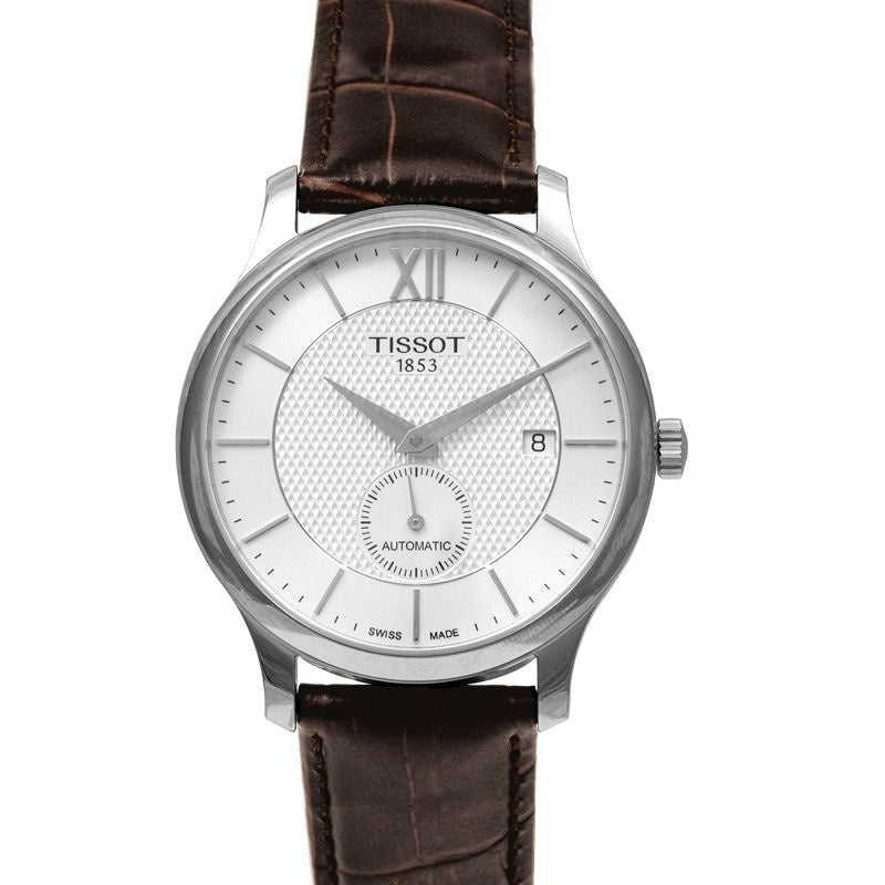 T-Classic 40 mm silbernes Zifferblatt aus Edelstahl T063.428.16.038.00