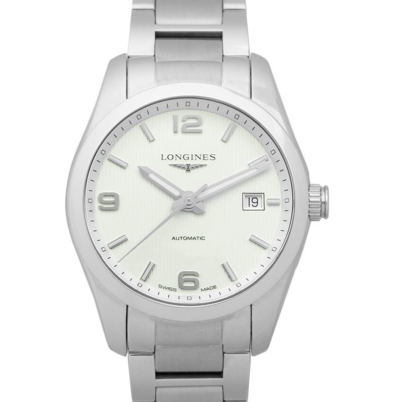 Conquest Classic 40 mm silbernes Zifferblatt aus Edelstahl L27854766