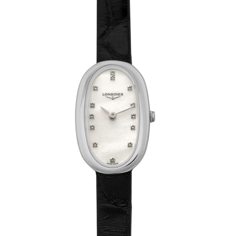 Longines Symphonette 18,9 mm weißes Perlmuttzifferblatt aus Edelstahl L23054870