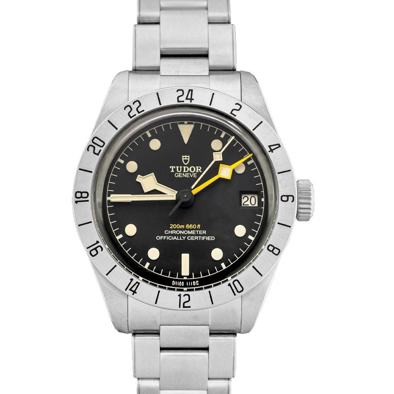 39 mm schwarzes Zifferblatt aus Edelstahl 79470-0001