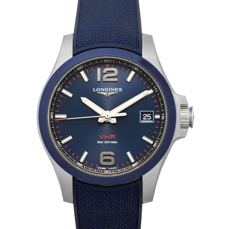 Longines Conquest 41 mm blaues Zifferblatt aus Edelstahl L37194969
