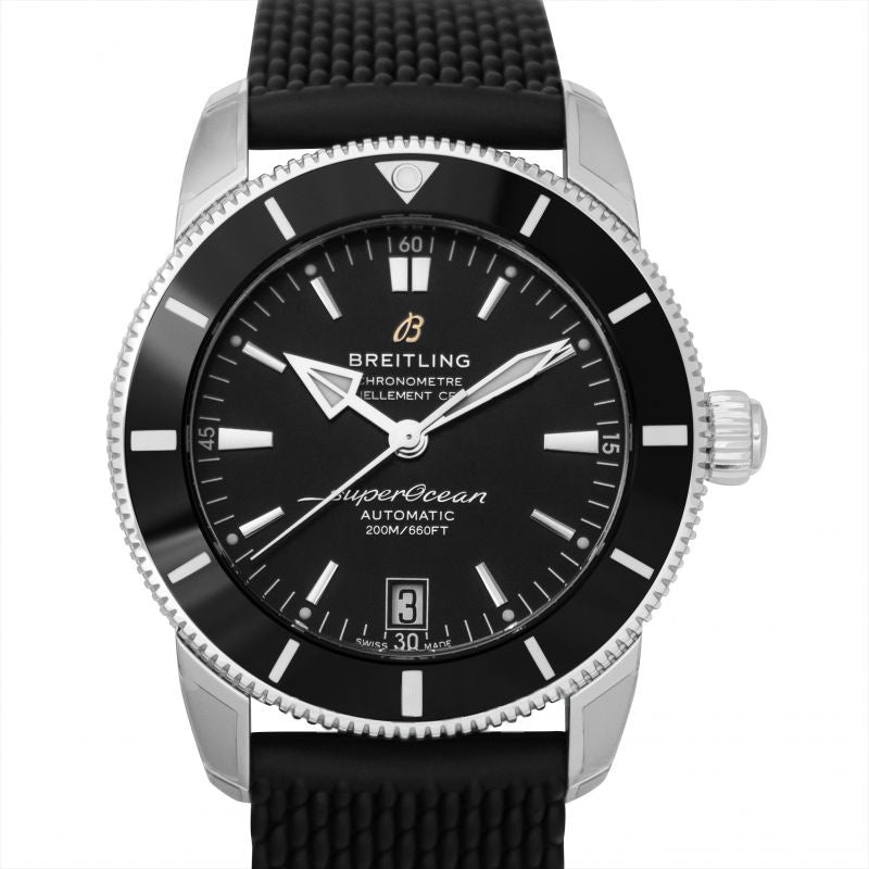 Superocean 42 mm schwarzes Zifferblatt aus Edelstahl AB2010121B1S1