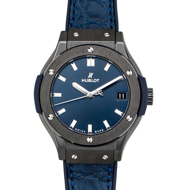 Classic Fusion 33 mm blaues Zifferblatt aus Keramik 581.CM.7170.LR
