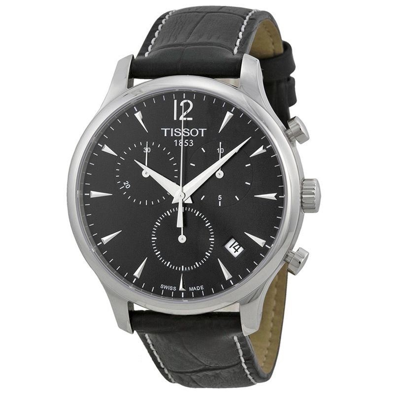 T-Classic 42 mm schwarzes Zifferblatt aus Edelstahl T063.617.16.057.00