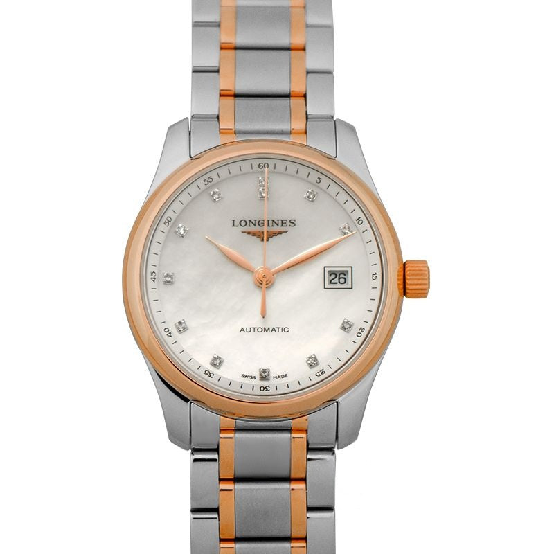 Die Longines Master Collection 29 mm Perlmuttzifferblatt aus Edelstahl L22575897