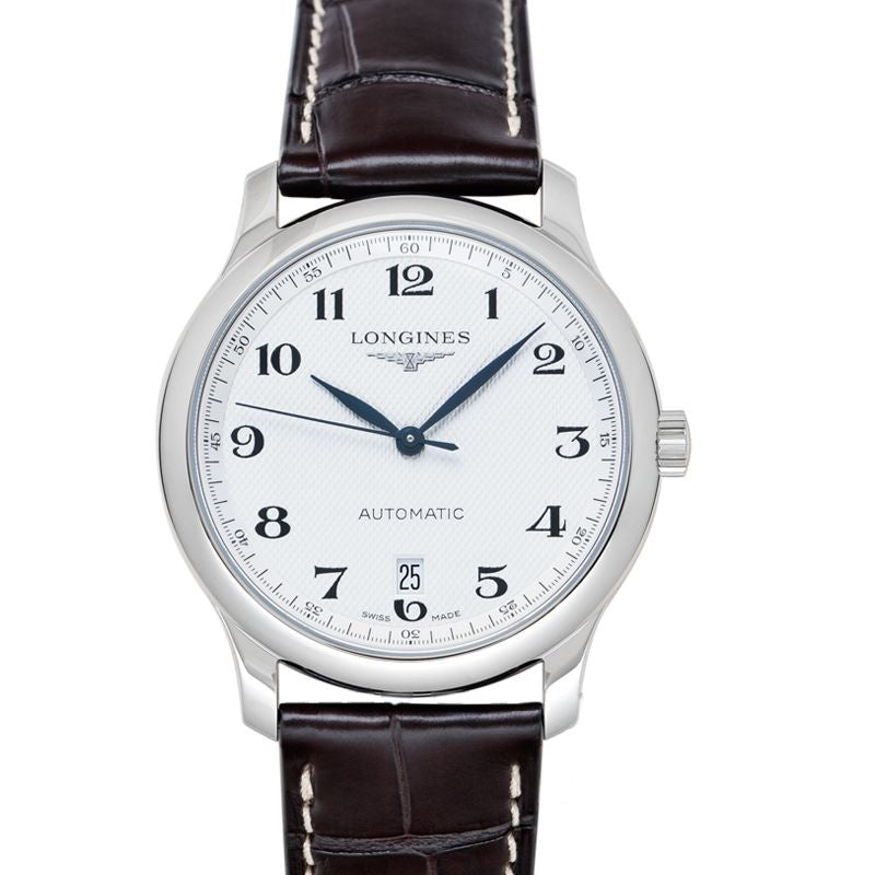 Die Longines Master Collection 38,5 mm silbernes Zifferblatt aus Edelstahl L26284783