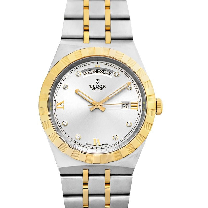Tudor Royal 41 mm silbernes Zifferblatt aus Edelstahl 28603-0002