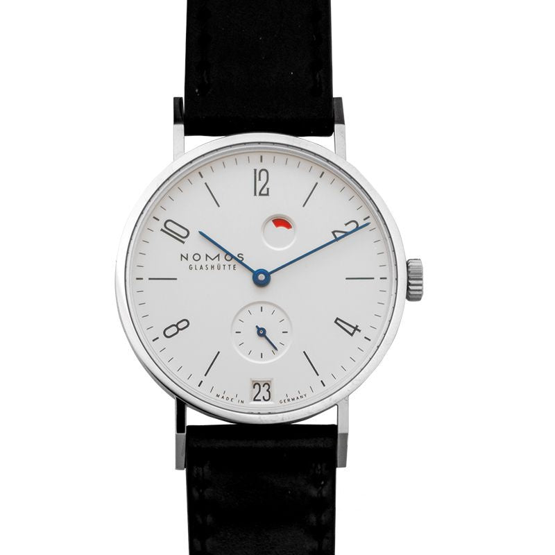 Tangente 35 mm, weiß versilbertes Zifferblatt aus Edelstahl 131