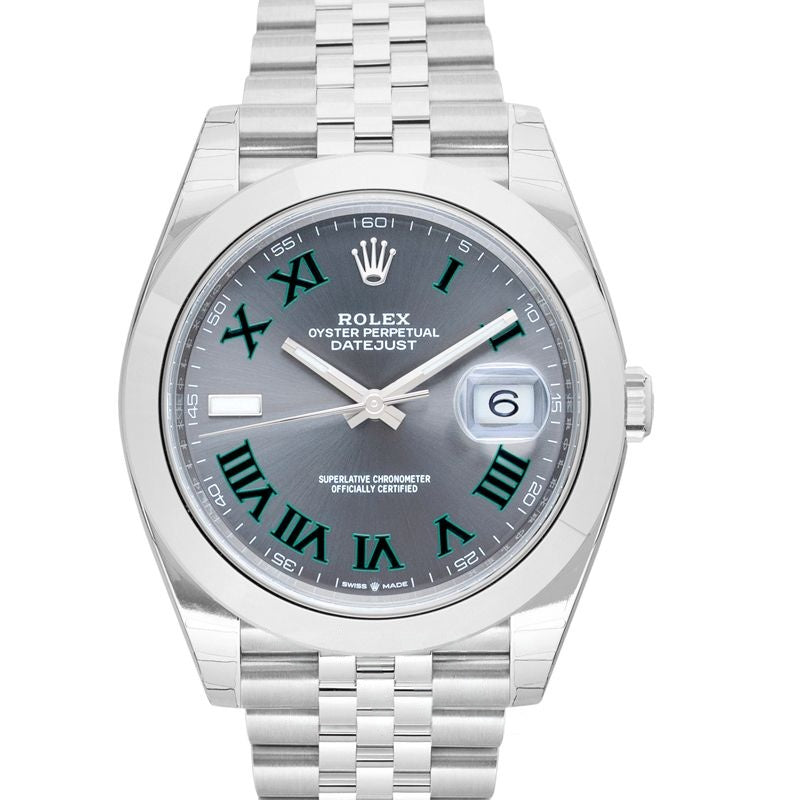 Datejust 41 mm Schieferzifferblatt aus Edelstahl 126300-0014