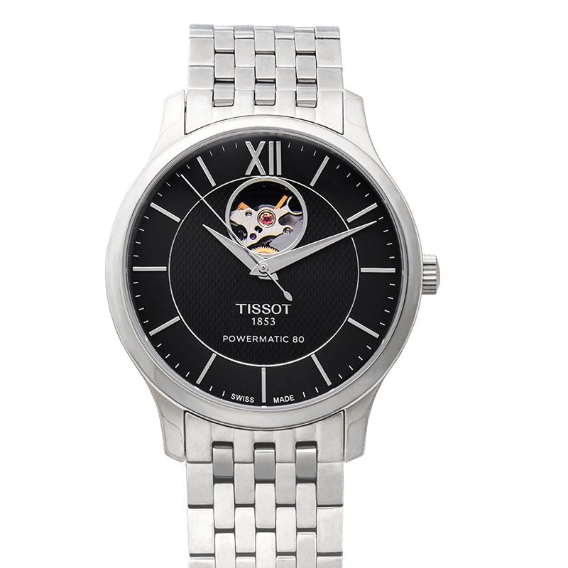 T-Classic 40 mm schwarzes Zifferblatt aus Edelstahl T063.907.11.058.00
