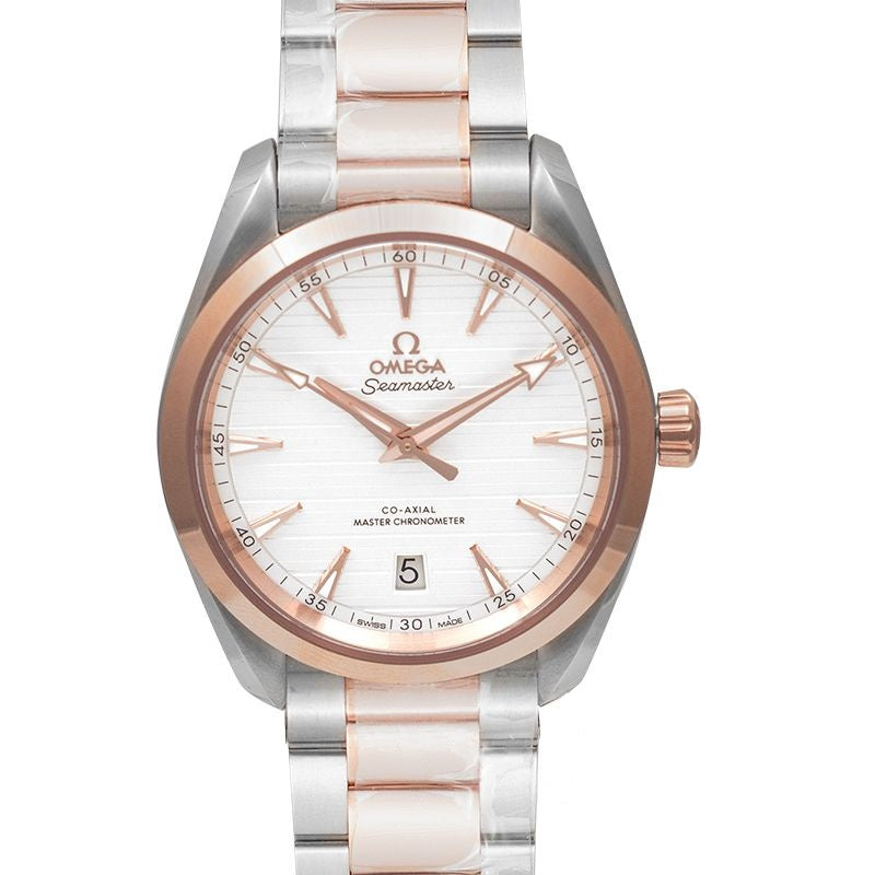 Seamaster 38 mm, silbernes Zifferblatt aus Edelstahl 220.20.38.20.02.001