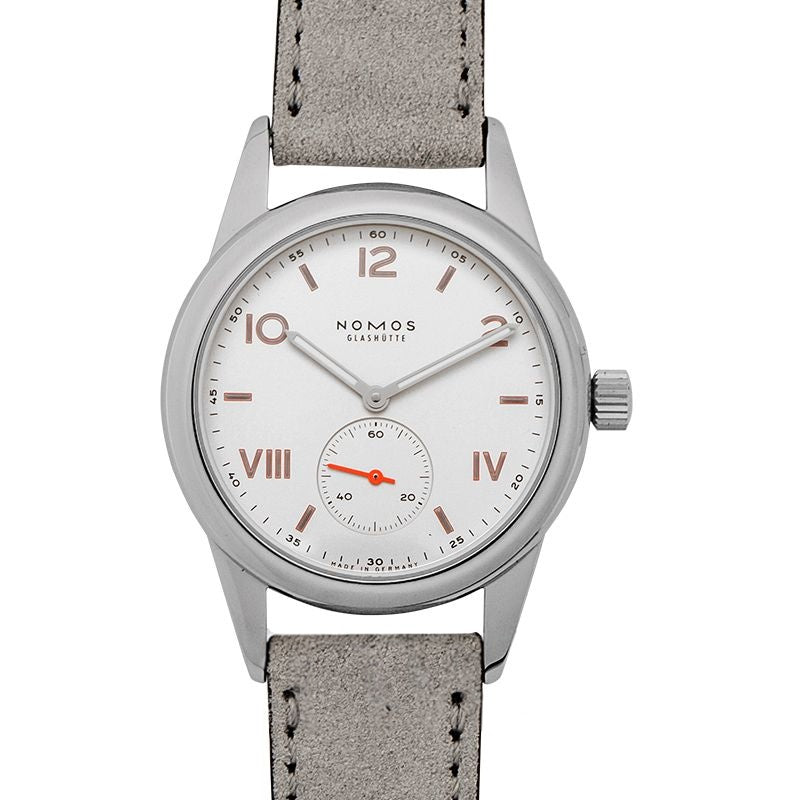 Club 36 mm weißes Zifferblatt aus Edelstahl 708