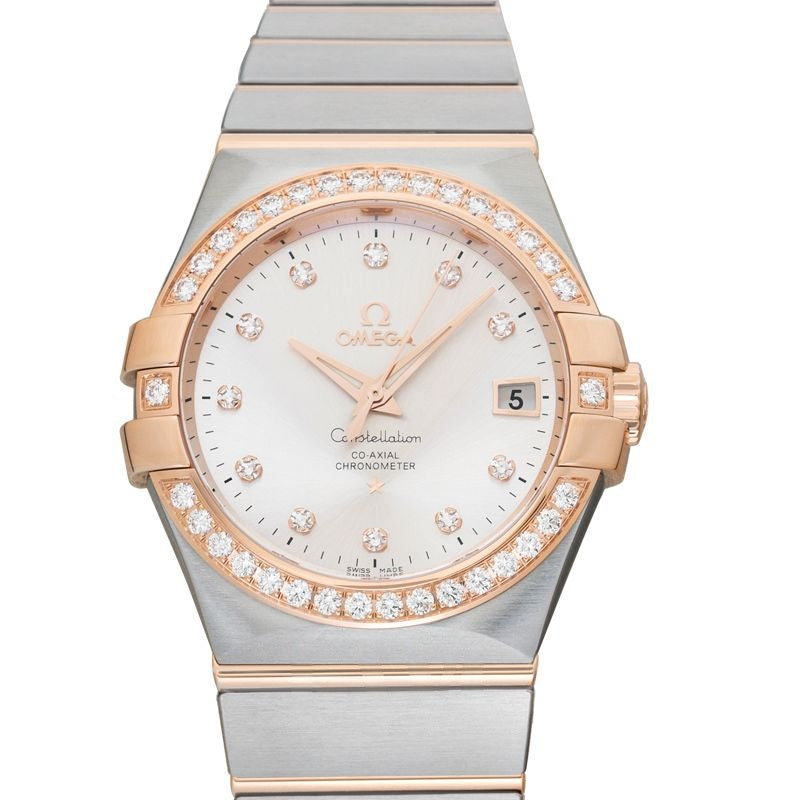 Constellation 35 mm, silbernes Zifferblatt aus Edelstahl, 18 Karat Roségold 123.25.35.20.52.001