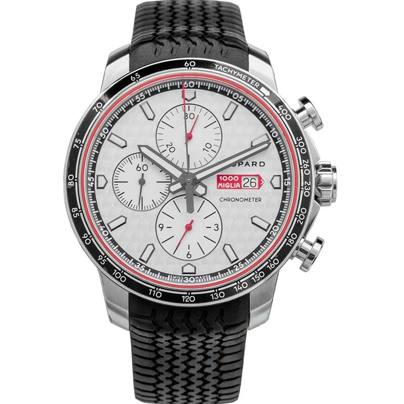 Mille Miglia 44 mm silbernes Zifferblatt aus Edelstahl 168571-3002