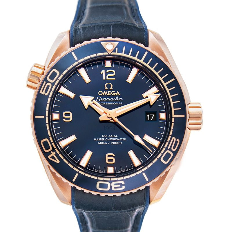 Seamaster 43,5 mm blaues Zifferblatt in Sedna-Gold 215.63.44.21.03.001