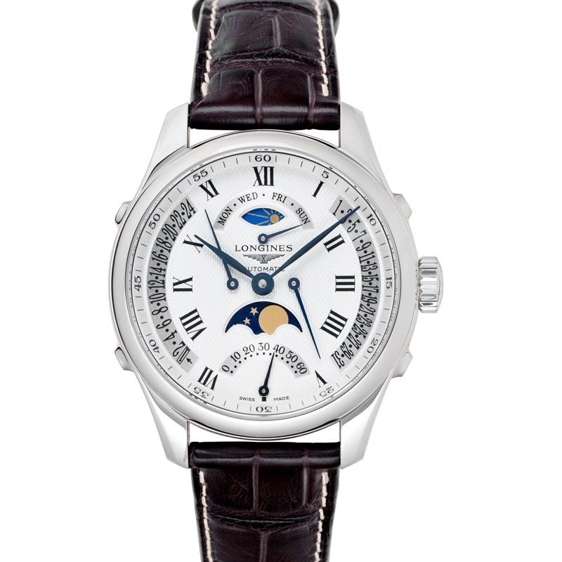 Die Longines Master Collection 41 mm weißes Zifferblatt aus Edelstahl L27384713