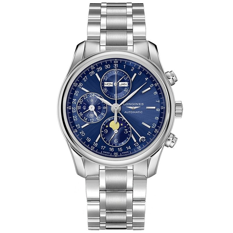 Die Longines Master Collection 40 mm blaues Zifferblatt aus Edelstahl L26734926