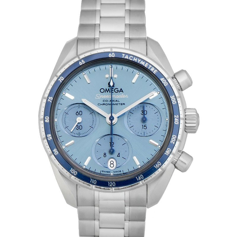 Speedmaster 38 mm blaues Zifferblatt aus Edelstahl 324.30.38.50.03.001