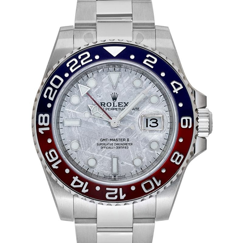GMT Master II 40 mm Meteoriten-Zifferblatt in 18 Karat Weißgold 126719BLRO-0002