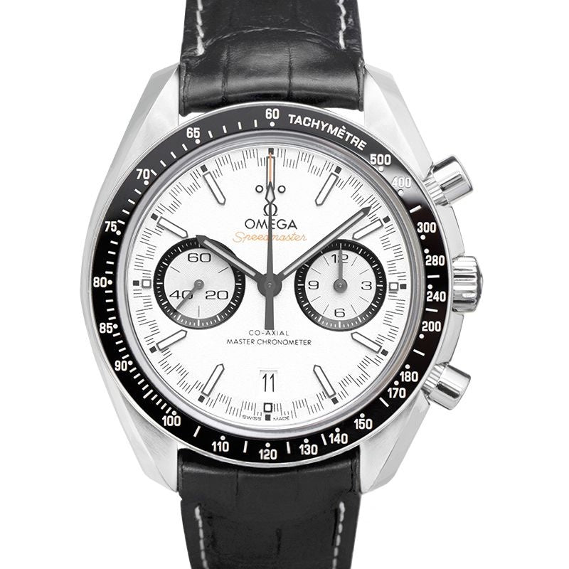 Speedmaster 44,25 mm weißes Zifferblatt aus Edelstahl 329.33.44.51.04.001