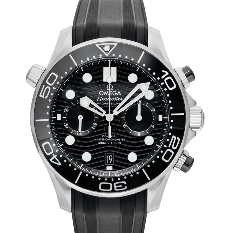 Seamaster 44 mm schwarzes Zifferblatt aus Edelstahl 210.32.44.51.01.001