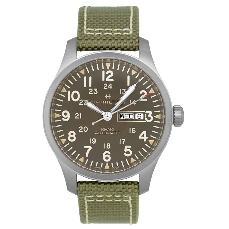 Khaki Field 42 mm graues Zifferblatt aus Edelstahl H70535081