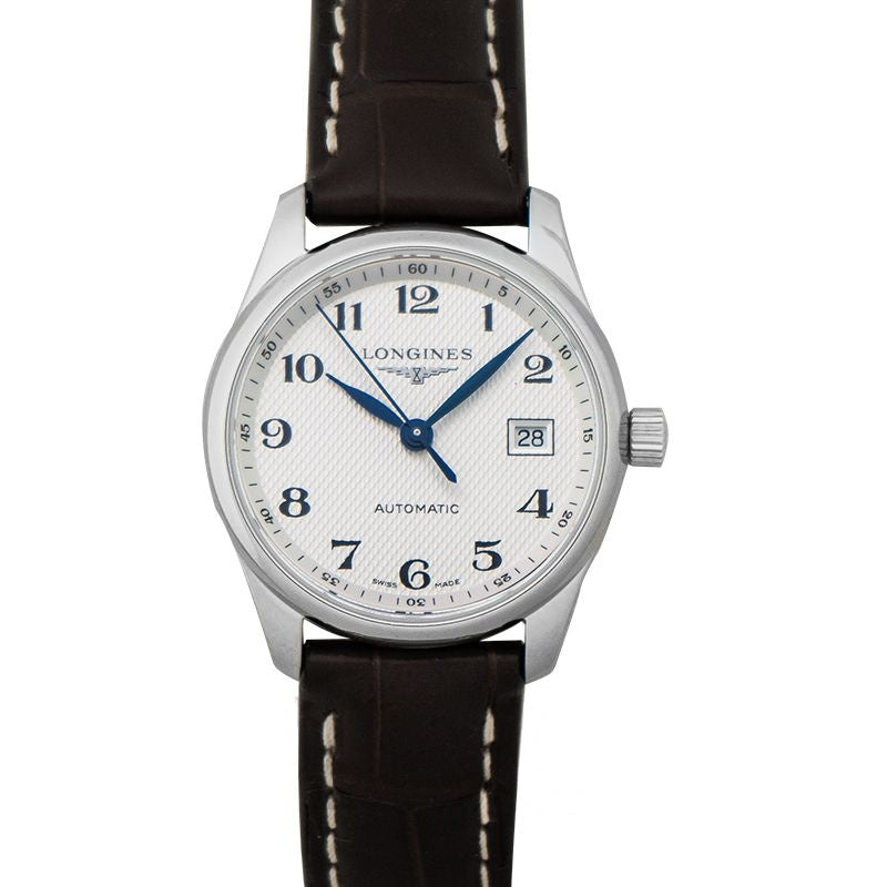 Die Longines Master Collection – 29,00 mm silbernes „Gerstenkorn“-Zifferblatt aus Edelstahl L22574783