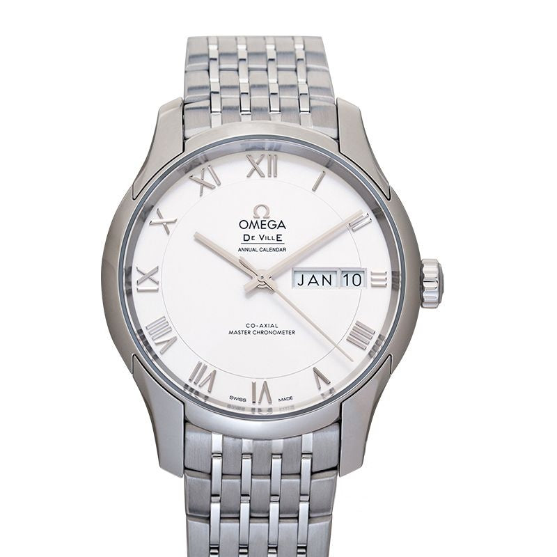 De Ville 41 mm weißes Zifferblatt aus Edelstahl 433.10.41.22.02.001