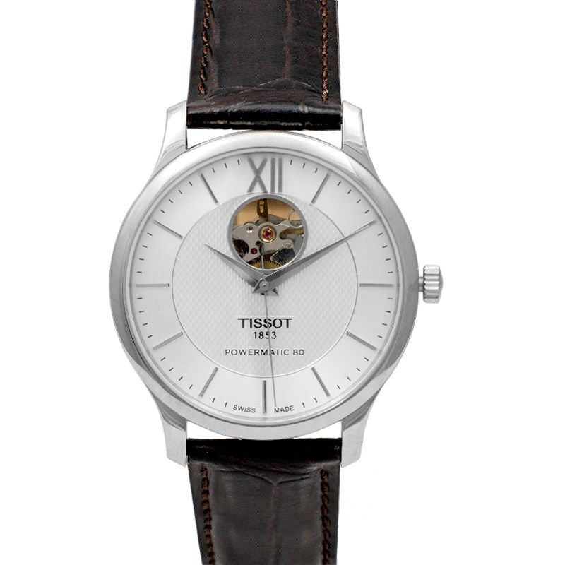 T-Classic 40 mm silbernes Zifferblatt aus Edelstahl T063.907.16.038.00