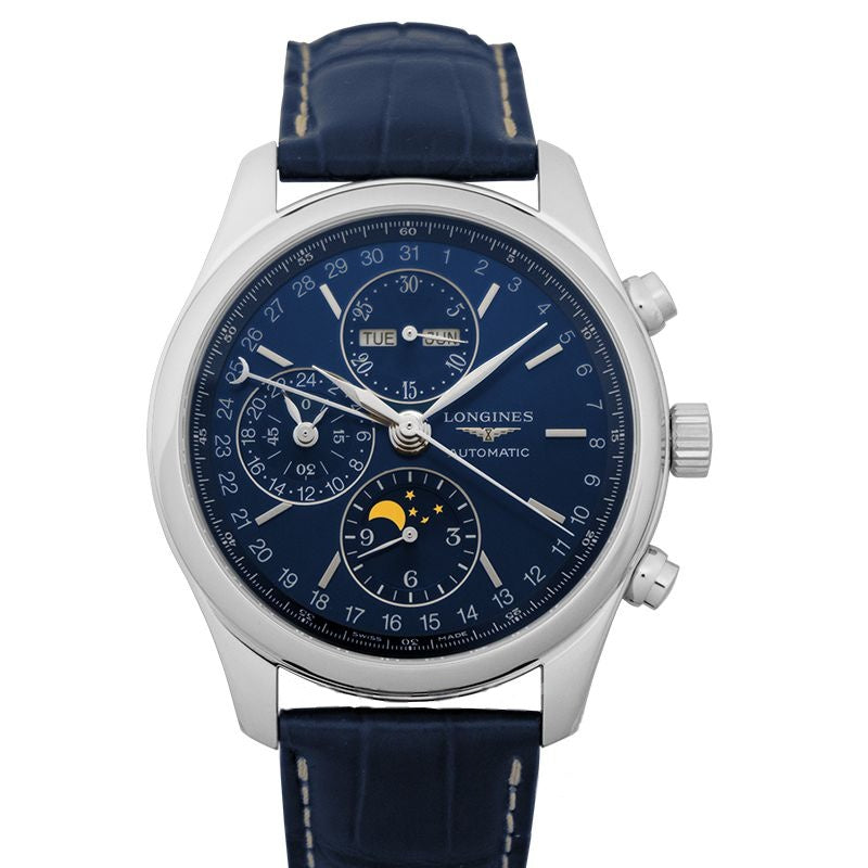 Die Longines Master Collection 42 mm blaues Zifferblatt aus Edelstahl L27734920