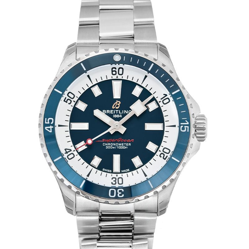 Superocean 42 mm blaues Zifferblatt aus Edelstahl A17375E71C1A1