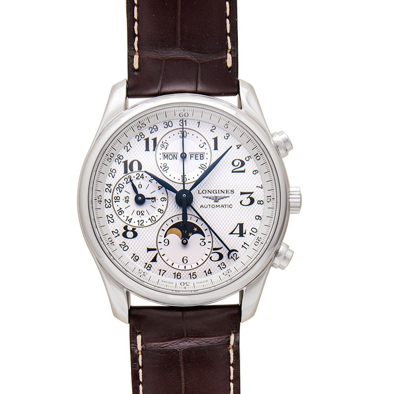 Die Longines Master Collection 40 mm silbernes Zifferblatt aus Edelstahl L26734783