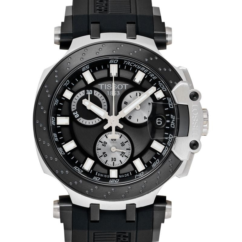 T-Sport 47,6 mm schwarzes Zifferblatt aus Edelstahl T115.417.27.061.00