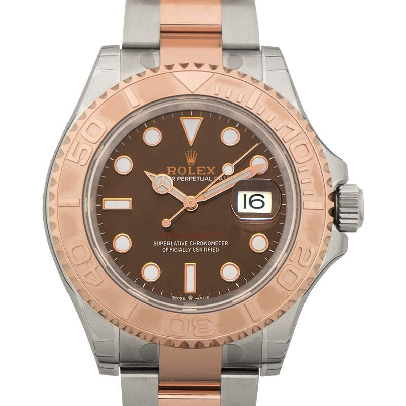 Yacht Master 40 mm Schokoladenzifferblatt aus Edelstahl, Everose-Gold 126621