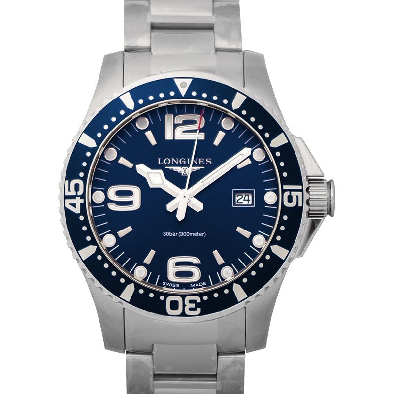 HydroConquest 39 mm blaues Zifferblatt aus Edelstahl L37304966