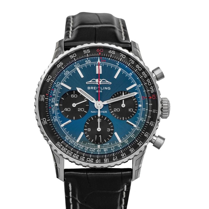 Navitimer 41 mm blaues Zifferblatt aus Edelstahl AB0139241C1P1