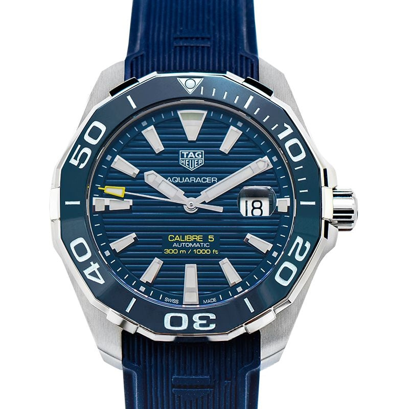 Aquaracer 43 mm blaues Zifferblatt aus Edelstahl WAY201B.FT6150