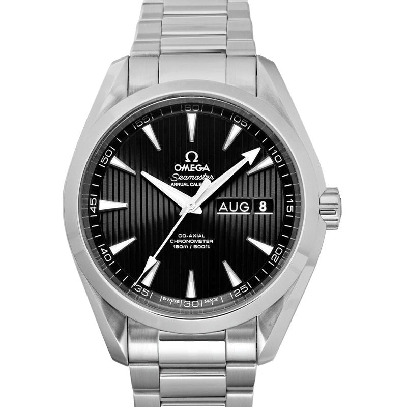 Seamaster 43 mm schwarzes Zifferblatt aus Edelstahl 231.10.43.22.01.002