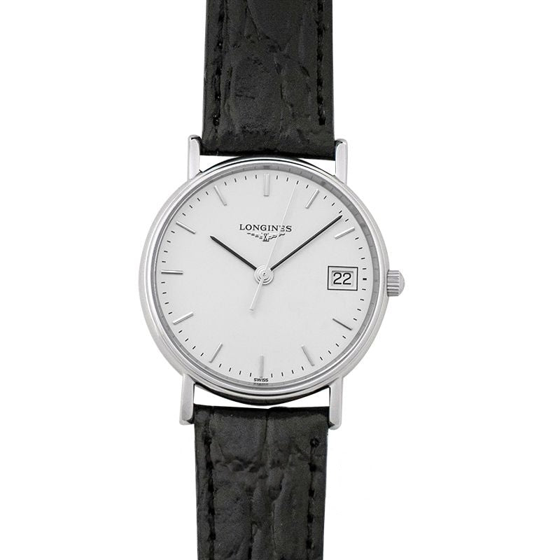 Présence 30 mm weißes Zifferblatt aus Edelstahl L43204122