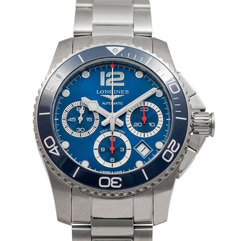 HydroConquest – 41,00 mm, blaues Zifferblatt mit Sonnenschliff, Edelstahl, Keramik L37834966