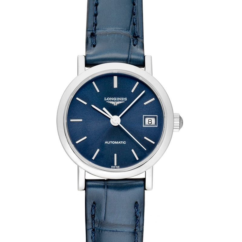 Die Longines Elegant Collection – 25,50 mm Sunray-blaues Zifferblatt aus Edelstahl L43094922