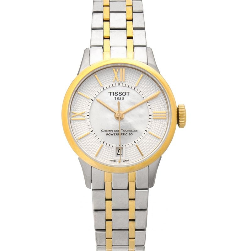 T-Classic 32 mm weißes Perlmuttzifferblatt aus Edelstahl T099.207.22.118.00