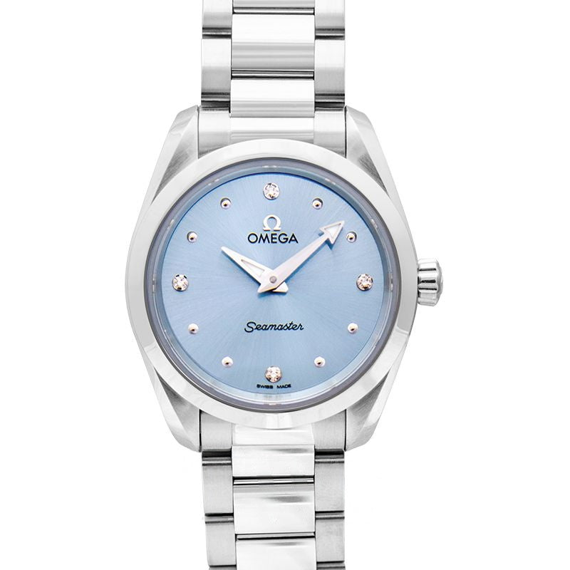 Seamaster 28 mm blaues Zifferblatt aus Edelstahl 220.10.28.60.53.001