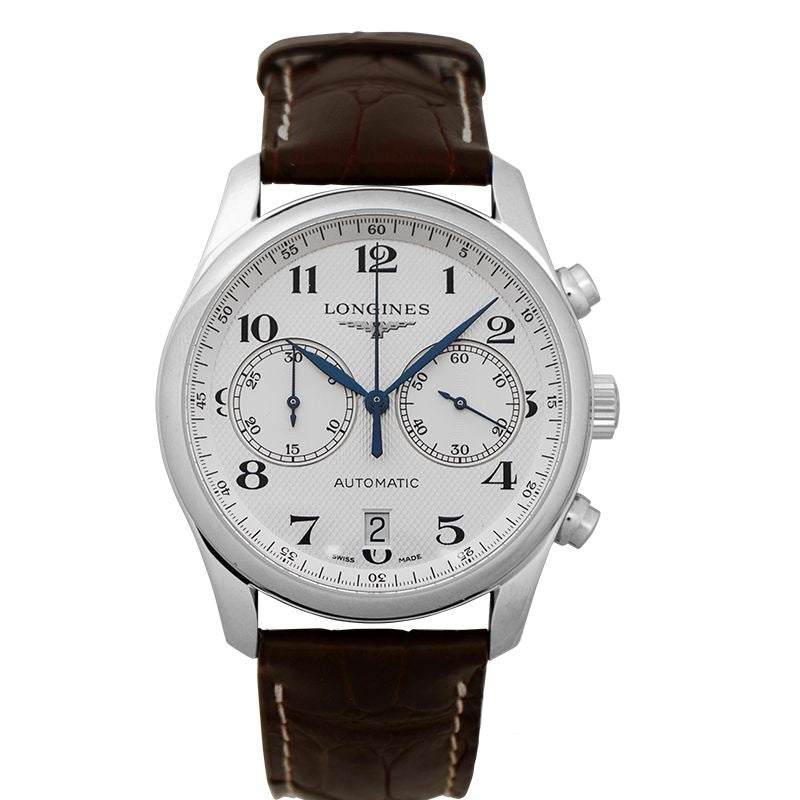 Die Longines Master Collection 40 mm silbernes Zifferblatt aus Edelstahl L26294783