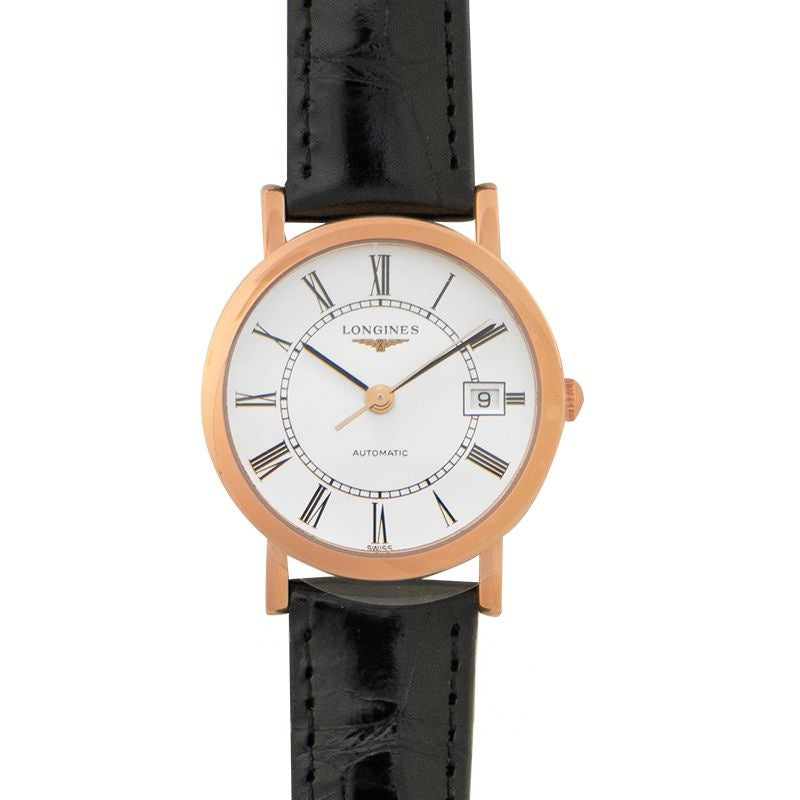 Die Longines Elegant Collection – 27,20 mm weißes mattes Zifferblatt aus 18 Karat Roségold L43788114